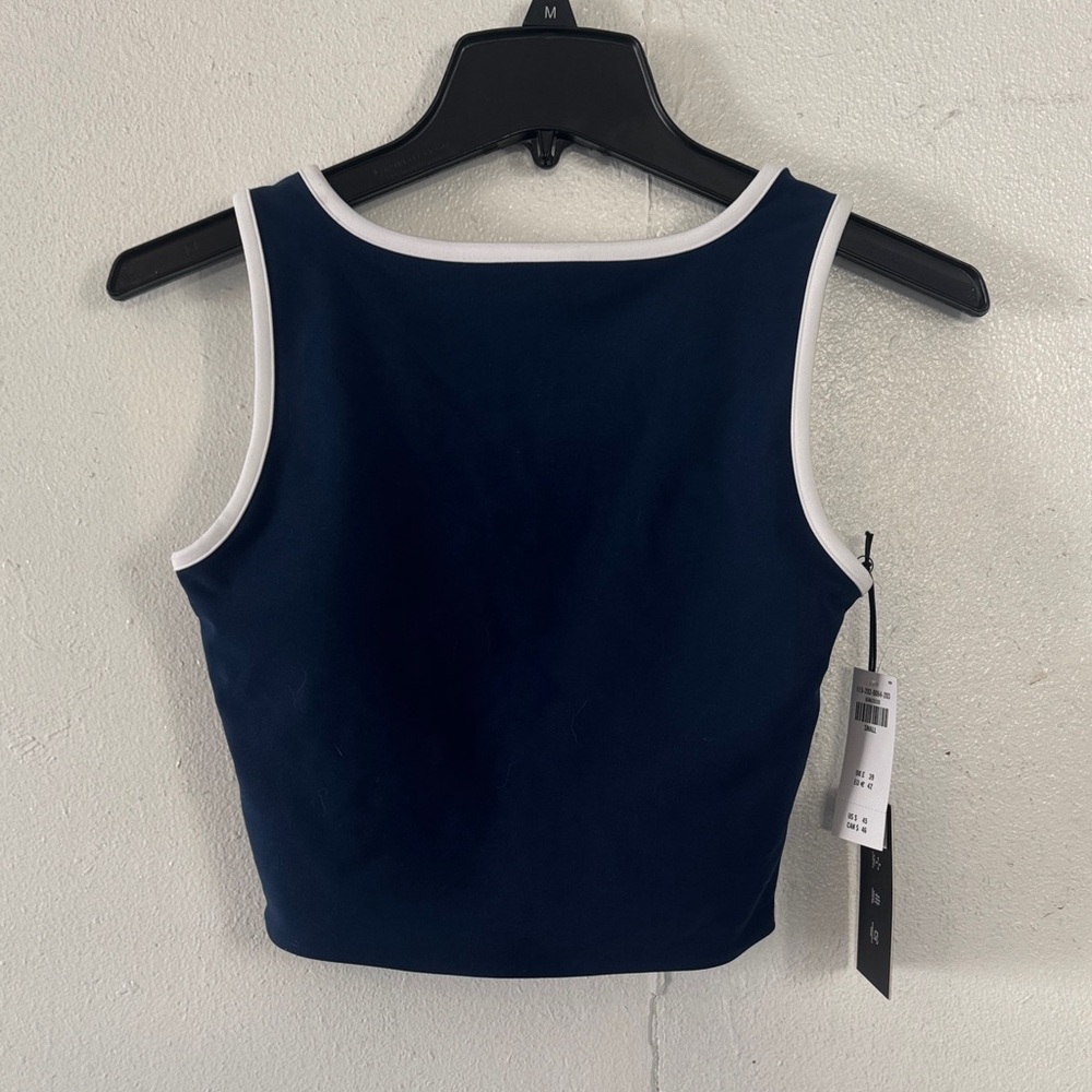 Abercrombie & Fitch Navy Sports Bra with White Trim